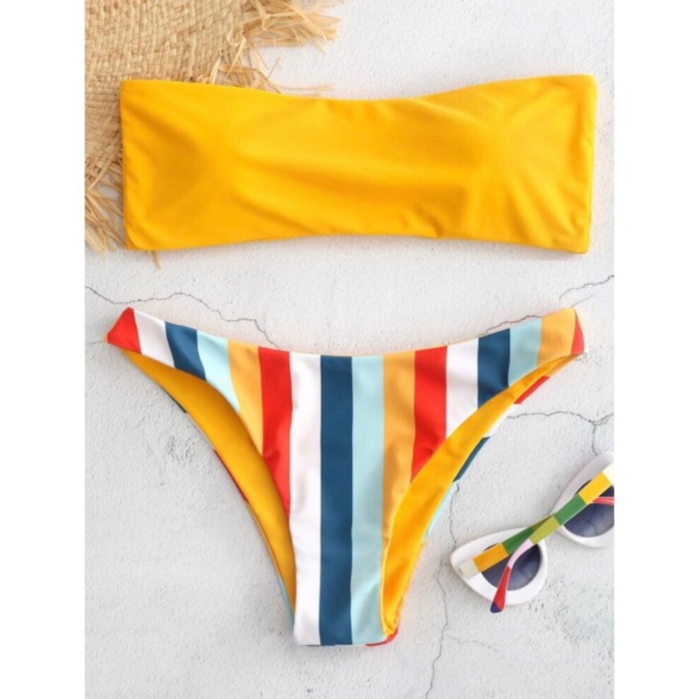 Zaful Striped Bikini bottoms